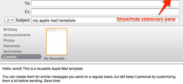 os x mail template