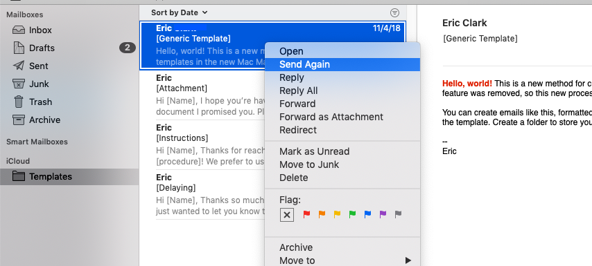 How To Create Email Templates In Apple Mail Eric Clark